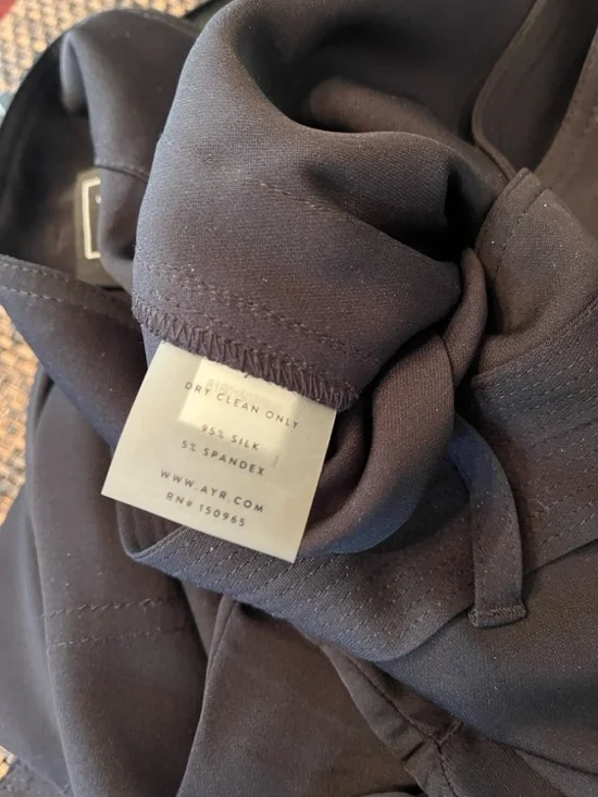 AYR Mirage Silk Pants Wide Leg Cropped High Rise size 0 - Picture 5 of 8